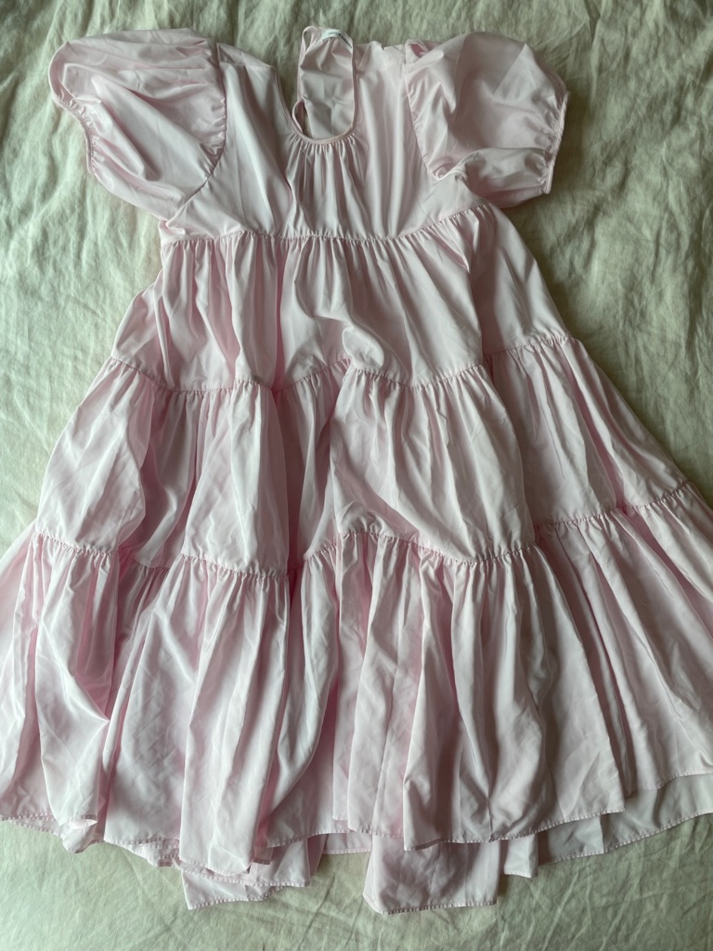Cecilie Bahnsen Esme Tiered Recycled Polyester Faille Midi Dress